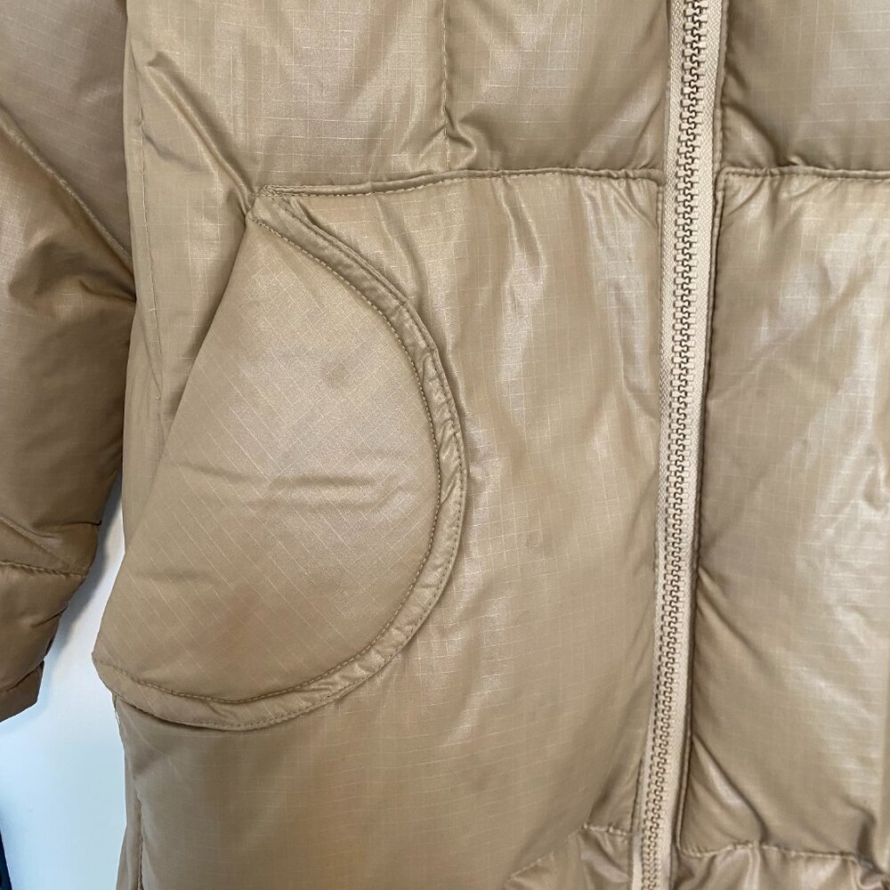 Tan Puffer Long Down‎ Jacket Insulated Coat Women's Plus SIze 18 - Picture 9 of 9